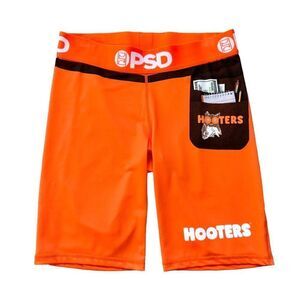 🆕Hooters Logo Orange Waitress Uniform Biker Shorts